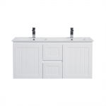 Acacia Matte White Wall Hung Vanity 1200 Cabinet Only