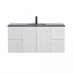 Acacia Matte White Wall Hung Vanity 1200 Cabinet Only