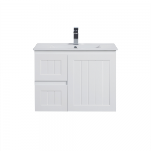 Acacia Matte White Ensuite Wall Hung Vanity 750 Cabinet Only