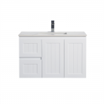 Acacia Matte White Wall Hung Vanity 900 Cabinet Only