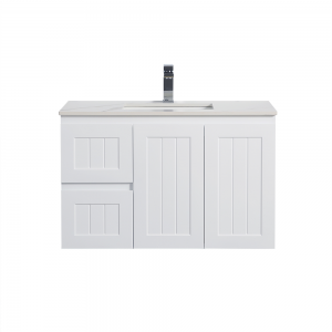 Acacia Matte White Ensuite Wall Hung Vanity 900 Cabinet Only
