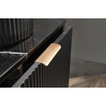 Aval Matte Black Wall Hung Vanity 1500 Cabinet Only