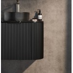 Aval Matte Black Wall Hung Vanity 1200 Cabinet Only