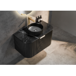 Aval Matte Black Wall Hung Vanity 900 Cabinet Only