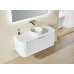 Aval Matte White Wall Hung Vanity 1200 Cabinet Only