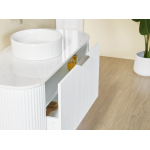 Aval Matte White Wall Hung Vanity 900 Cabinet Only