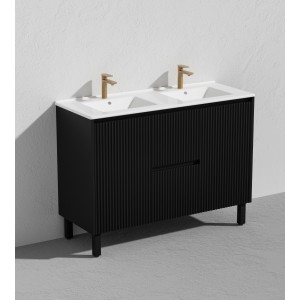 Brighton Matte Black Vanity 1200 Cabinet Only