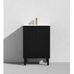 Brighton Matte Black Vanity 600 Cabinet Only