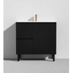 Brighton Matte Black Vanity 900 Cabinet Only