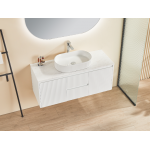Brindabella Matte White Wall Hung Vanity 1200 Cabinet Only
