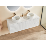 Brindabella Matte White Wall Hung Vanity 1500 Cabinet Only