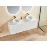 Brindabella Matte White Wall Hung Vanity 1500 Cabinet Only