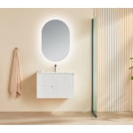 Brindabella Matte White Wall Hung Vanity 900 Cabinet Only