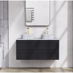 Fremantle Matte Black Wall Hung Vanity 1200 Cabinet Only