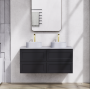 Fremantle Matte Black Wall Hung Vanity 1500 Cabinet Only