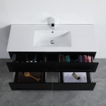 Fremantle Matte Black Wall Hung Vanity 1200 Cabinet Only
