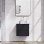 Fremantle Matte Black Wall Hung Vanity 750 Cabinet Only