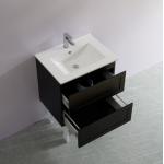 Fremantle Matte Black Wall Hung Vanity 600 Cabinet Only