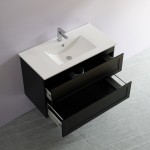 Fremantle Matte Black Wall Hung Vanity 900 Cabinet Only