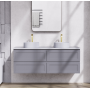 Fremantle Matte Grey Wall Hung Vanity 1500 Cabinet Only Fremantle Matte Grey Wall Hung Vanity 1500 Cabinet Only
