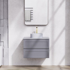 Fremantle Matte Grey Wall Hung Vanity 600 Cabinet Only