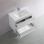 Fremantle Matte White Wall Hung Vanity 750 Cabinet Only