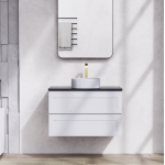 Fremantle Matte White Wall Hung Vanity 900 Cabinet Only