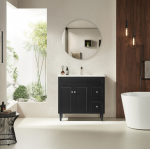 Harrington Matte Black Freestanding Vanity 900 Cabinet Only