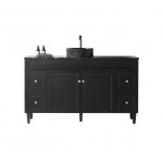Harrington Matte Black Freestanding Vanity 1500 Cabinet Only