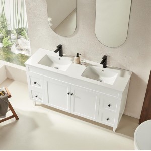 Harrington Matte White Freestanding Vanity 1500 Cabinet Only