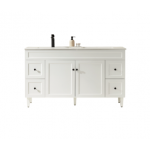Harrington Matte White Freestanding Vanity 1500 Cabinet Only