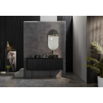 Kirribilli Matte Black Wall Hung Vanity 1500 Cabinet Only