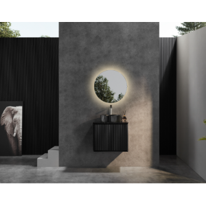 Kirribilli Matte Black Wall Hung Vanity 600 Cabinet Only