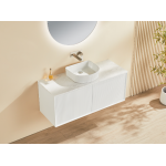 Kirribilli Matte White Wall Hung Vanity 1200 Cabinet Only