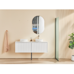 Kirribilli Matte White Wall Hung Vanity 1500 Cabinet Only