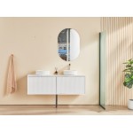 Kirribilli Matte White Wall Hung Vanity 1200 Cabinet Only