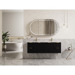 Miami Matte Black Wall Hung Vanity 1500 Cabinet Only