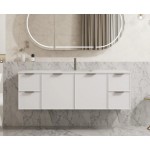 Miami Matte White Wall Hung Vanity 1500 Cabinet Only