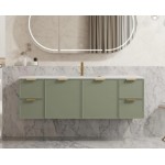 Miami Olive Green Wall Hung Vanity 1500 Cabinet Only