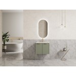 Miami Olive Green Wall Hung Vanity 600 Cabinet Only