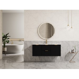 Miami Matte Black Wall Hung Vanity 1200 Cabinet Only
