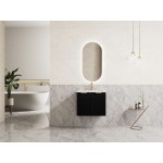Miami Matte Black Wall Hung Vanity 600 Cabinet Only