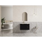 Miami Matte Black Wall Hung Vanity 750 Cabinet Only