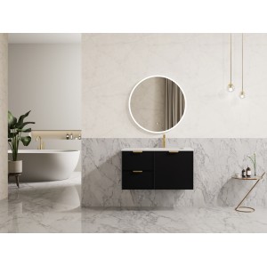 Miami Matte Black Wall Hung Vanity 900 Cabinet Only