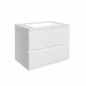 Revive Matte White Ensuite Wall Hung Vanity 600 Cabinet Only
