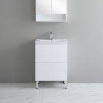 Revive Matte White Free Standing 600 Vanity Cabinet Only