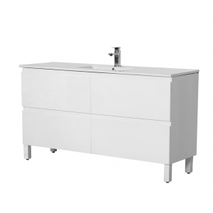 Revive Matte White Free Standing 1200 Vanity Cabinet Only