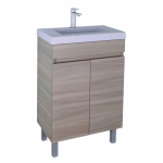 Evie White Oak Ensuite Free Standing Vanity 600 Cabinet Only Evie White Oak Ensuite Free Standing Vanity 600 Cabinet Only