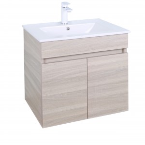 Evie Oak Ensuite Wall Hung Vanity 600 Cabinet Only