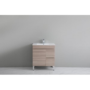Evie White Oak Ensuite Free Standing Vanity 750 Cabinet Only